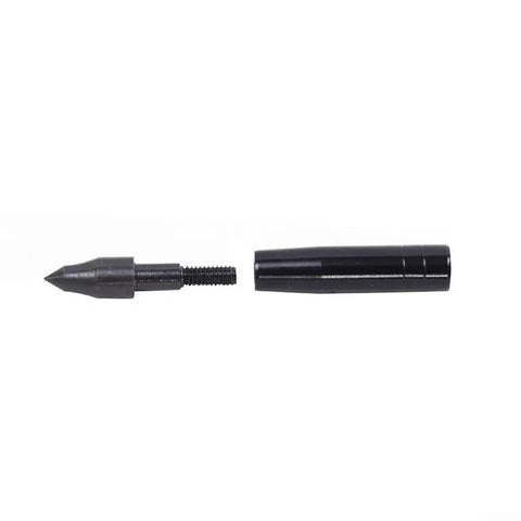 8mm Aluminum Arrow Insert Adapters 35mm Long With Threaded Hole Connector For Arrow Shafts Black 12 Pack Durable Shaft Sleeves