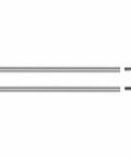 Two Tube And Screw Pins Replacement Kit For Anonimo Professionale 6000 Watch In Stainless Steel, tubes and screws on white background