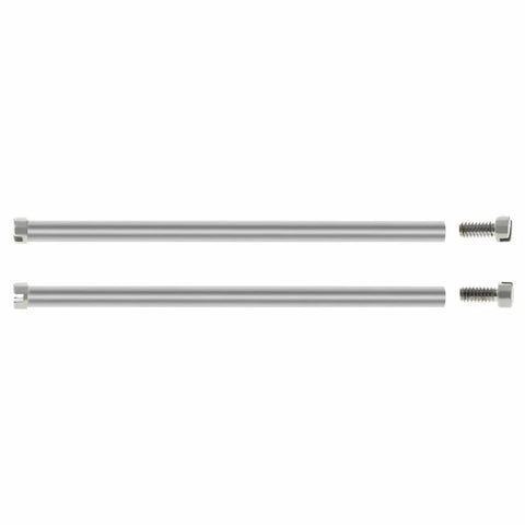 Two Tube And Screw Pins Replacement Kit For Anonimo Professionale 6000 Watch In Stainless Steel, tubes and screws on white background