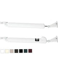 Heavy Duty Dual Pneumatic Door Closer Kit for Storm Screens and Security Doors Twin Closers, reinforced metal in white