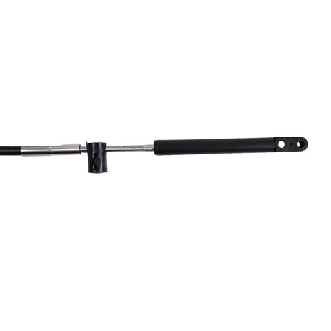 14Ft Control Cable CC18914 Compatible With Mercury Outboard Engines, durable black replacement showing one end with connectors