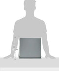 Single 125A Outdoor Main Lug Load Center, 8 Spaces / 16 Circuits shown with silhouette for size reference; weatherproof NEMA 3R design.