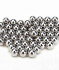 100Pcs 0.3mm Solid 316L Stainless Steel Ball - Smooth Beads Round Balls displayed on a white surface
