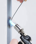 316L Stainless Steel Welding Wire for TIG GTAW Argon Arc Welding in use with torch, 2.5mm diameter, 100cm length