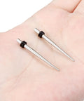 10G Ear Gauges Stretching Kit With 316L Surgical Steel Tapers And Insertion Pins on a hand