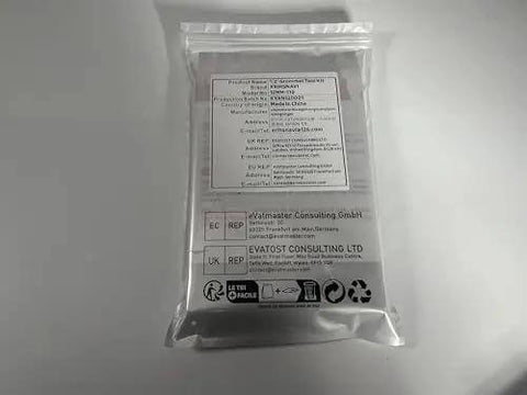 Sealed clear packaging containing a product with printed labels and instructions on package back.
