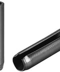 Slotted Spring Pin Assortment Kit 6mm By 22mm Plain Finish 65Mn, close-up view of axial slotted pins with chamfered ends for secure connection.