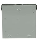 Back view of 125A Convertible Main Lug Outdoor Load Center TLM612RCUP, Rainproof NEMA 3R Enclosure, 6-Space/12-Circuit Panel