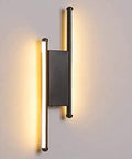 Modern Minimalism LED Wall Lamps 8W Indoor Living Room Bedside Sconces Corridor Office Bedroom Home Decor Wall Lighting Fixtures (A Warm White (2700 3500K)) mounted on a wall, emitting warm light.