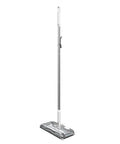 No Fuss Grab And Go Cordless Floor Sweeper Loaded With A Beefy 50 Minute Lithium Charge Built For Hardwood Carpet Tile And Wood standing upright on a white background.