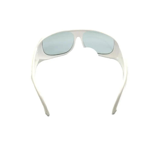 Badass Infrared Laser Protective Safety Glasses For 1900 To 3000Nm Beam Range with clear lenses from a front view.