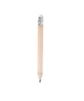 Front view of a large wooden pencil with HB graphite core and white eraser tip from 60 Pack Short Writing Pencils for kids.
