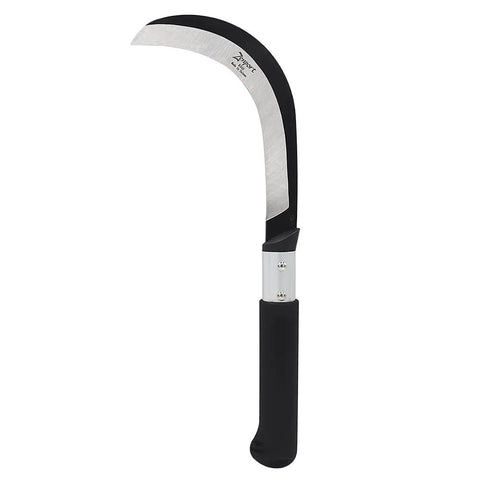 K310 Brush Clearing Sickle with 9 Inch SK5 Japanese High Carbon Steel Blade and 9 Inch Aluminum Handle Lightweight Grip