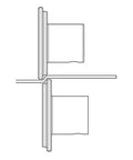 Diagram of Offset Bead Roller Dies For 22mm Rollers, Infinitely Adjustable Deep Or Shallow Forming, 2.2 Inch Diameter, Black Shaft