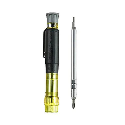 Four In One Electronics Pocket Screwdriver Set With Phillips And Slotted Bits For DIY Tech Repairs Concealable Tip Pocket Clip Spin Cap EDC Everyday Carry Tool For On The Go Fixes with visible bits