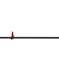 32 Inch Adjustable Radius Rod Length Gauge Bar For Precision Setting Of Tie Rods Drag Links And Four Link Tubes Fits 1/2 5/8 And 3/4 Inch Rod Ends Heavy Duty Tool For Hot Rod Builders And Custom Fabrication, black bar with red rod-end adapters
