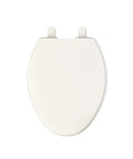Brevia Slow Close Elongated Toilet Seat With Grip Tight Bumpers And Quick Attach Hardware Biscuit Color No Slam Quiet Close Lid