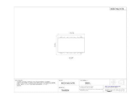 Technical drawing of 27820D Double Cup Tapered Roller Bearing, steel, 3.1510 in OD, 1.7700 in W, for heavy radial and axial loads
