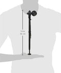RockShox high-pressure fork/shock pump with gauge, front view, black, 14 in long