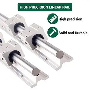 Linear Rail Kit SBR20 300mm Two Piece Fully Supported Rails With Four SBR20UU Blocks Four Retaining Rings And Mounting Hardware