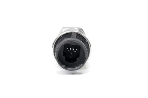 End view of 100 Psi Pressure Sensor Transducer With 1 Eighth Inch NPT, Rugged Stainless Steel Body, Industrial Grade, High Accuracy