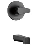 Matte Black Dope Finish Single Function Shower Trim Kit With Tub Spout And Monitor Pressure Balanced Cartridge Included