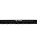 Front view of Air Tool Rack Organizer For Enclosed Trailers And Home Garages, Pneumatic Tool Holder, Durable Aluminum Construction, Black Finish