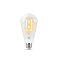 Clear 60W ST19 Filament LED Smart Bulb Pack Of 6 Indoor E26 Tunable White Wi Fi Connected Control By Voice Or App With Motion Activation And Matter Compatible