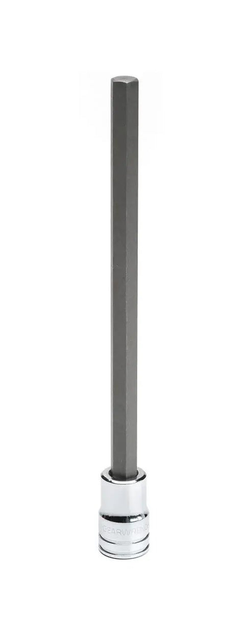 Single piece from Long Length Hex Bit Socket Set for Three-Eighths Inch Drive, 6-Piece Metric Hex Sockets with S2 Steel Bits, Heat-Treated Bases