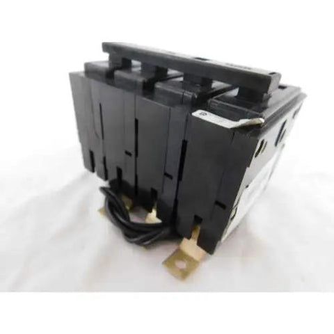 Side view of Bolt-On Mount BAB Industrial Miniature Circuit Breaker with Shunt Trip, 3-Pole, 50 Amp, 240 Volt AC, Quicklag Molded Case.