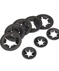 235 Piece Black Starlock Internal Tooth Lock Washers Set In 8 Sizes M2 M3 M4 M5 M6 M8 M10 M12, 65Mn Steel in storage box