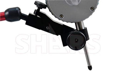 Shars magnetic base indicator holder with speed-set fine adjustment and 1-inch .001 dial indicator side view