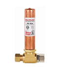 Mini Three Eighths Inch Compression Water Hammer Arrester with brass fittings for home plumbing use.