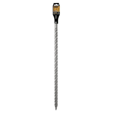 Rock Carbide SDS Plus Hammer Drill Bit, 3/4 Inch by 22 Inch by 24 Inch, Long Life Tip, Elongated Four-Flute Helix displayed vertically