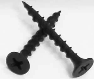 Black High Hardness Drywall Screws 6 x 1-1/4 Inch for Wood and Particle Board Coarse Thread Phillips Drive Bugle Head