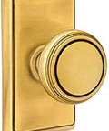 Full Dummy Door Set With Rectangular Rosette And Norwich Knob In French Antique US7 Finish, close-up view