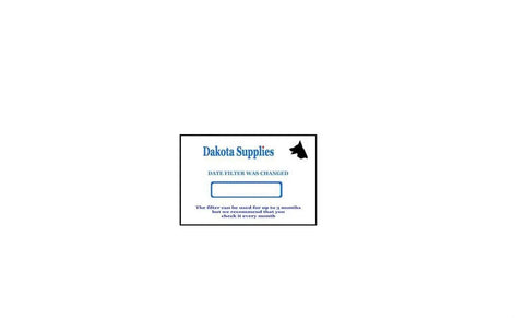Reminder label for Air Filter 20x25x4 MERV 11 Direct Replacement For Furnace Systems, Carrier Compatible OEM Cartridge.