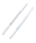 Heavy Duty 12 Inch White Coated Steel Euro Bottom Mount Drawer Slides Quick Install Tracks with super smooth glide.