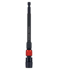 Dual Lock 6 Inch Impact Bit Extension With Quick Release And Twist Lock, showing 1/4 Inch Hex Shank and red locking ring.