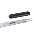 Precision Ground Dovetail Detail Saw For Fine Woodworking Heavy Duty Silver Hand Blade with black protective handle.