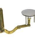 Top Shelf Replacement Pop Up Bathtub Drain Stopper With Lift Toggle In Sleek Polished Chrome Finish, metal construction for durability.