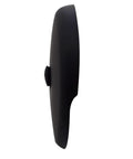 Side view of Tip-Toe Coarse Thread Tub Trim Set With 1-Hole Overflow Faceplate Matte Black ADA Approved Press-To-Close Bath Tub Drain Plug