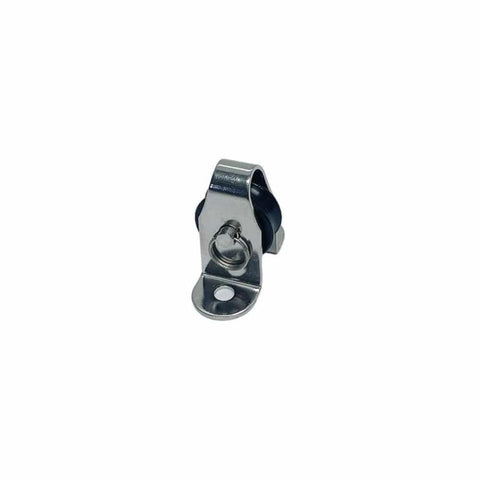 Marine 1/4 Inch Surface Mount Pulley Block With Nylon Sheave And Stainless Steel T304 for boat deck rigging, side view.