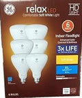 Box of Relax HD Cozy Soft White BR30 LED Light Bulbs 6 Pack 65W Equivalent 10.5W Dimmable Indoor Floodlight 700 Lumens