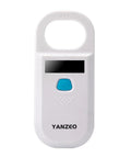 White AR180 Pet Microchip Reader For Dogs And Cats, Reads 15-Digit ISO 11784/11785 FDX-B Chips with blue button