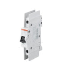 Compact Miniature Circuit Breaker SU201K5 DIN Rail Mount Overload Protector in white with side mounting holes for heavy duty use.