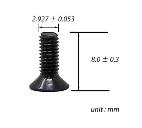 Single screw from 100 Pcs M3 X 8mm Hex Socket Flat Head Cap Screws Set In Alloy Steel 10 9 Pro Grade With Black Oxide Finish
