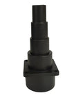 Shop Vac Adapter Step Reducer For Wet Dry Vacs made of soft black plastic, reduces 2 1/2 inch hose to smaller sizes.