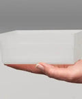 Person holding a drawer from Heavy Duty Plastic Drawer Cabinet For Garage Organization And Craft Storage, 44 Drawer Bead And Building Bricks Organizer.