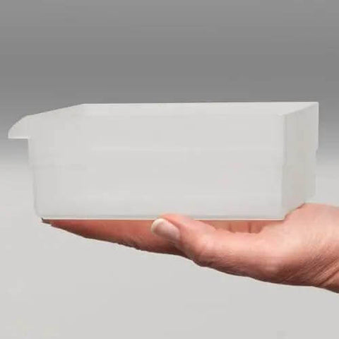 Person holding a drawer from Heavy Duty Plastic Drawer Cabinet For Garage Organization And Craft Storage, 44 Drawer Bead And Building Bricks Organizer.